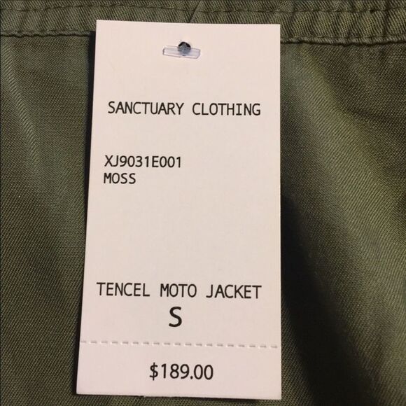 Sanctuary Moss Asymmetrical Moto Jacket. - Picture 8 of 9